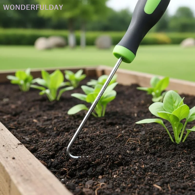 New Heavy-Duty Weed Puller Tool - Ergonomic Root Remover For Lawn Patio Effortless Manual Weeding Hook With Non-Slip Grip