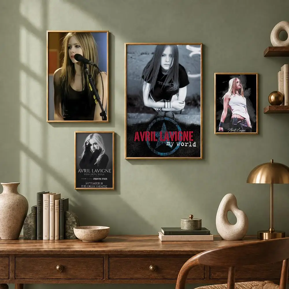 Y2K Singer A-Avril LavigneS Poster HD Self-Adhesive No Residue After Removal Ideal for All Kinds of Wall Decor