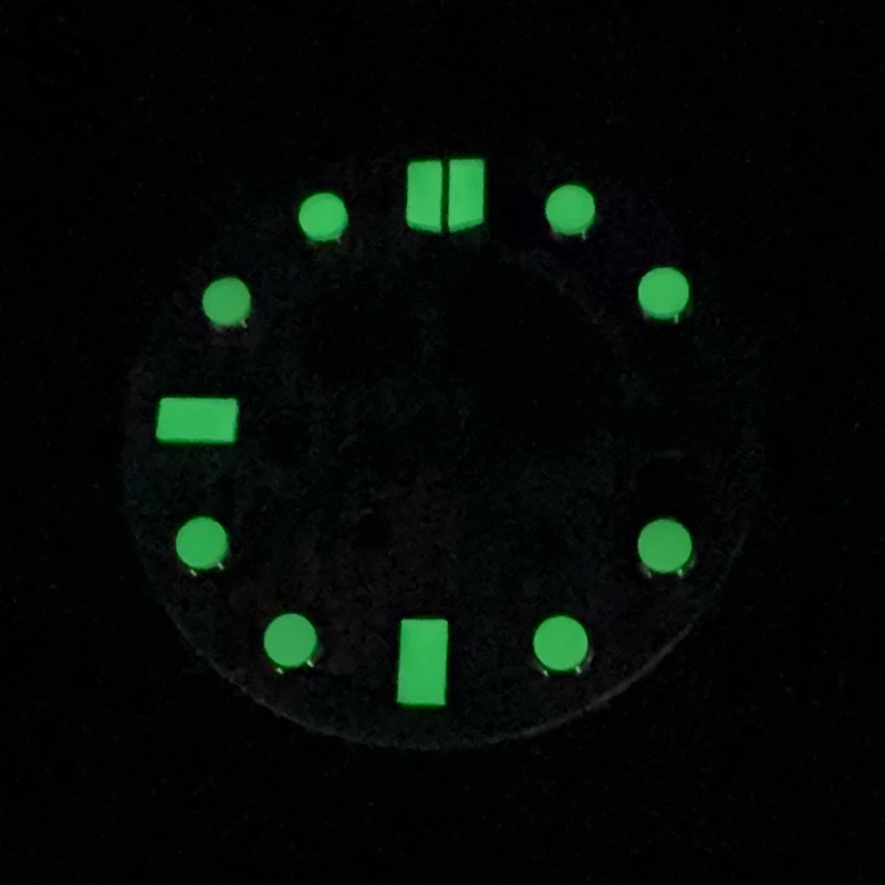 SmileLife 28.5 مللي متر ساعة مجوفة قرص أخضر مضيء ملحقات الساعة وجوه الساعة لحركة NH35/NH36 مع موضع الساعة 3