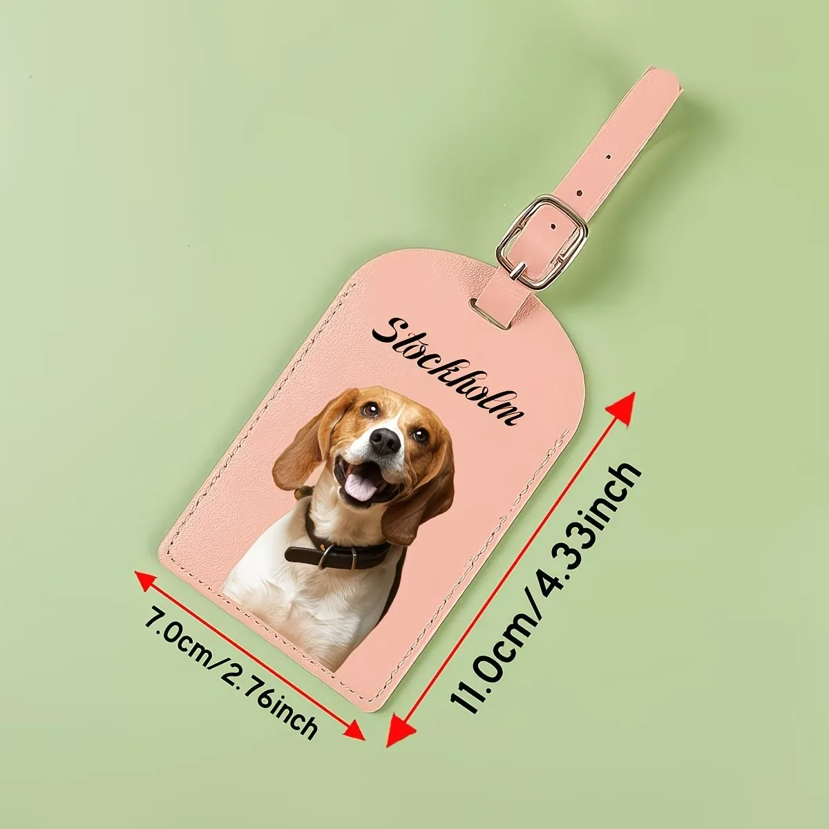 Custom Boarding Pass And Personalized Pet Luggage Tag Featuring a Photo And Surname, Ideal for Pet Lovers And As Travel Gift