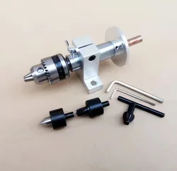 1Set Multifunction Drilling Tailstock Live Center Silver Metal With Claw For Mini Lathe Machine Revolving Centre DIY Accessorie