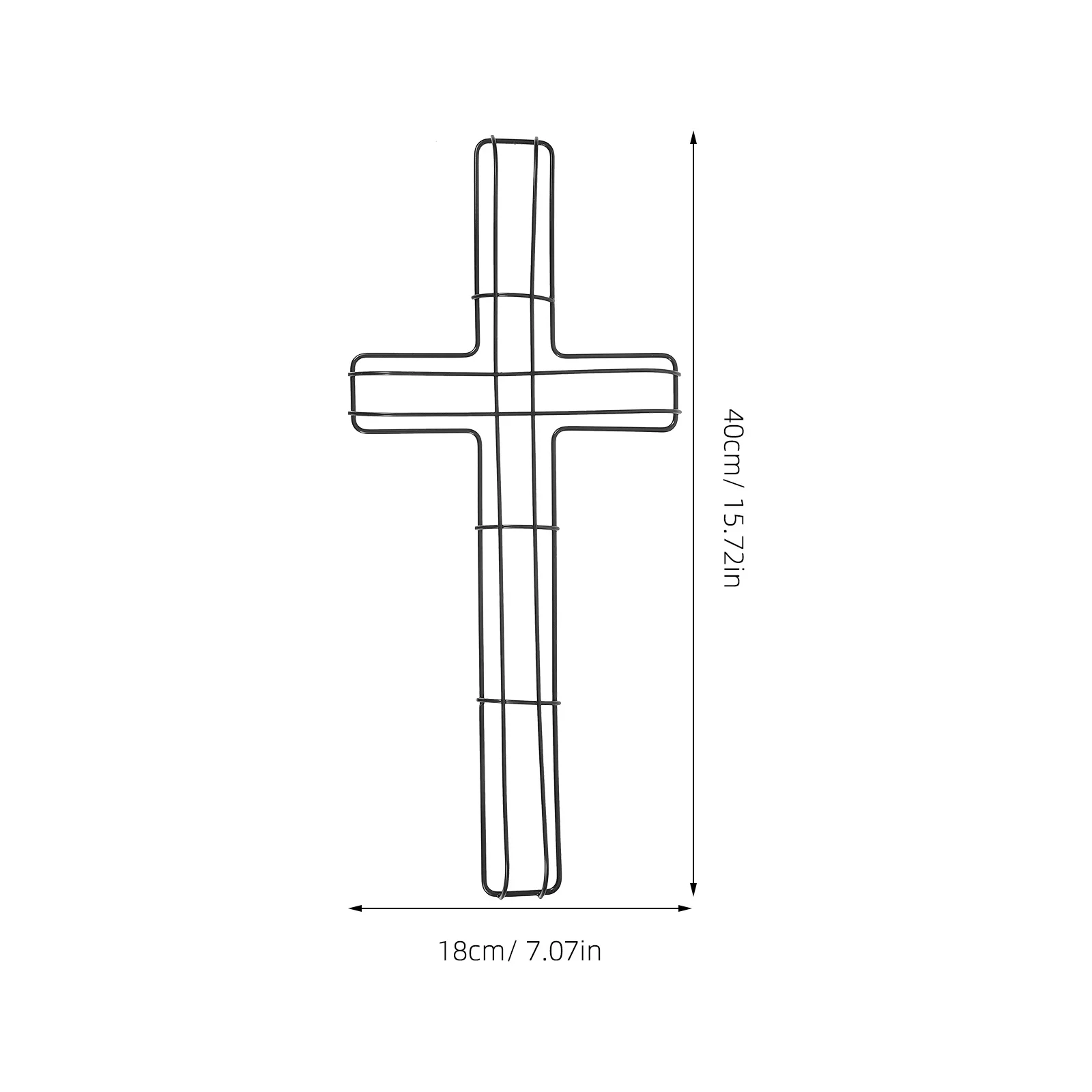 4 قطعة إكليل الزهور المعدنية عبر الإطار سلك حديد قوي إكليل DIY بها بنفسك داخلي في الهواء الطلق عطلة حديقة الديكور إطار جارلاند #5