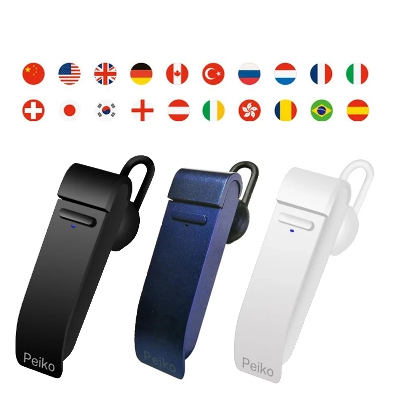 Peiko translator headphones 25 Languages Smart Voice Translator instant Translated Wireless Bluetooth Translator Earphone