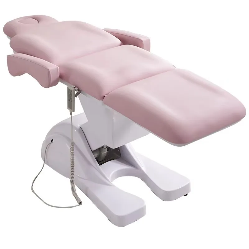 

Modern Pink Massage Lash Table Cosmetic Spa Bed Electric 3/4 Motor Facial Beauty Salon Massage Bed