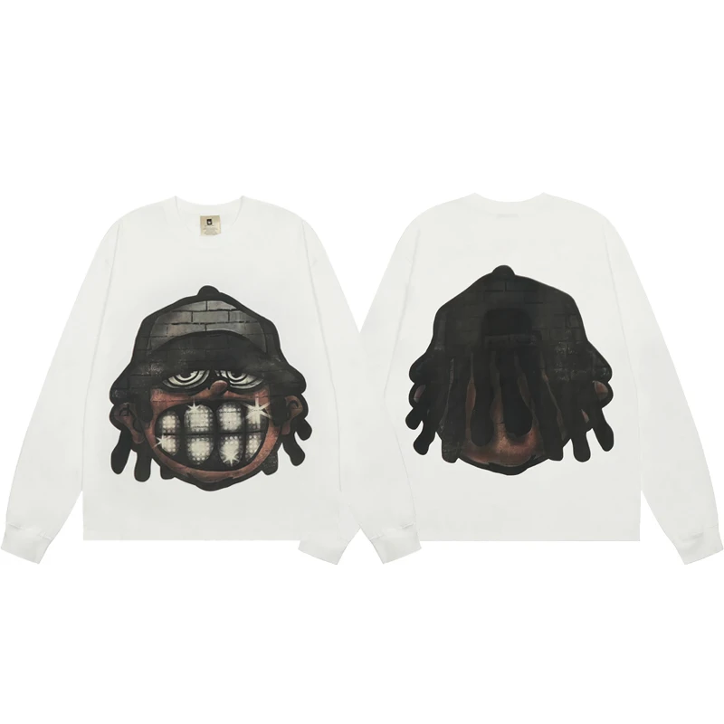 

Hip Hop KANYE WEST Long Sleeve Tee High Quality Printed Casual Stylish Men Women KANYE WEST T-shirt