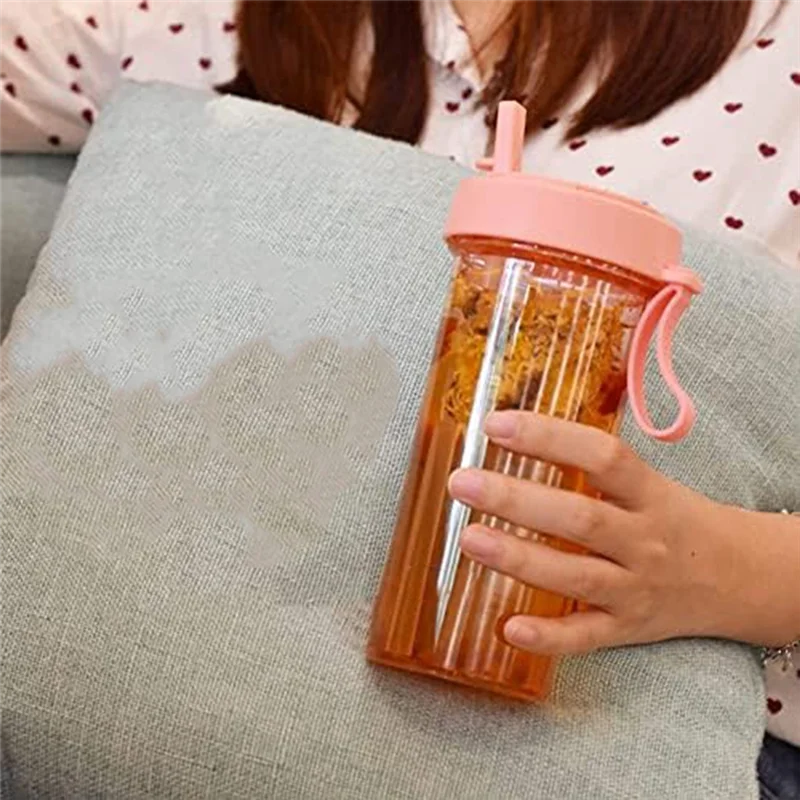 

Latest High-Value Online Celebrity Double Drinking Cups Cute Girls And Students Outdoor Straw Cups With Handles Portable