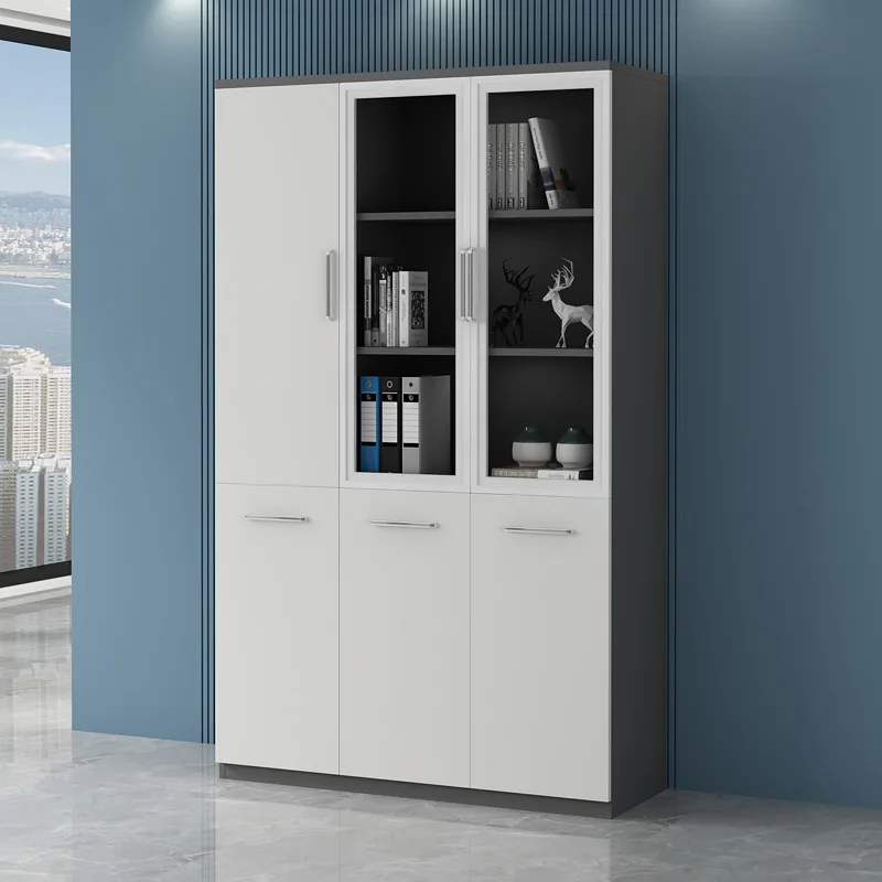 High-end file cabinet office storage floor cabinet simple modern boss table matching bookcase