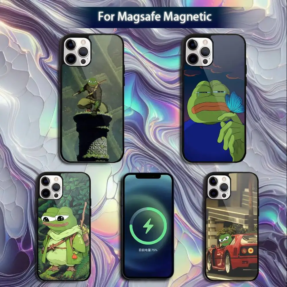 

Funny P-Pepe Frog Phone Case For iPhone 16e,16,15,14,13,12,11,Plus,Pro,Max,Mini Magsafe Magnetic Wireless Charging