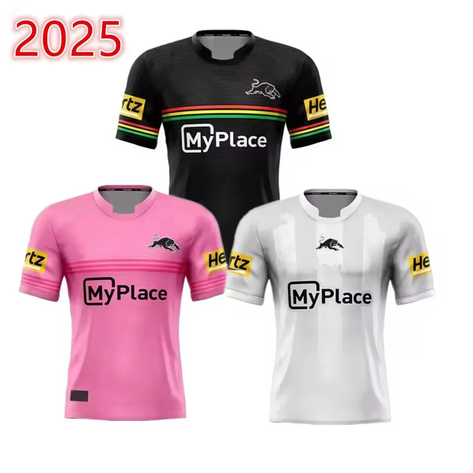 2025 PENRITH PANTHERS MEN'S HOME RUGBY JERSEY Size:S-5XL ( Print name and number )