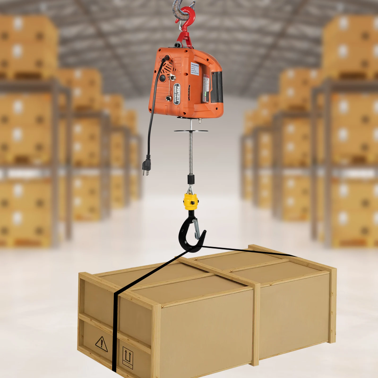 3 in 1 Electric Hoist Winch 1100LBS w/Wireless Remote Control 110V Lift 16ft/min