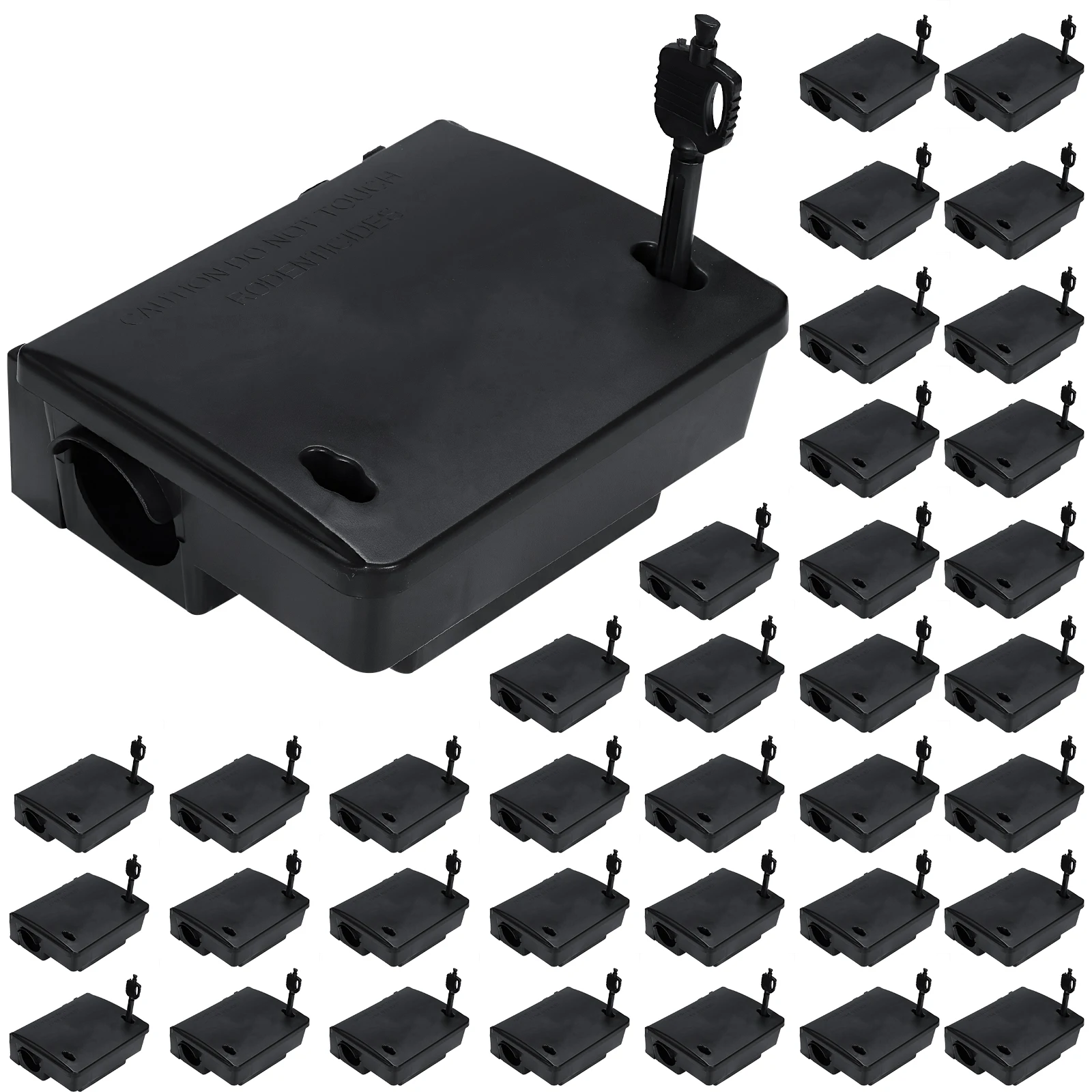 

Набор из 36 приманок для мышей: прочная уличная коробка-приманка для крыс с ключом, безопасная для домашних животных и детей