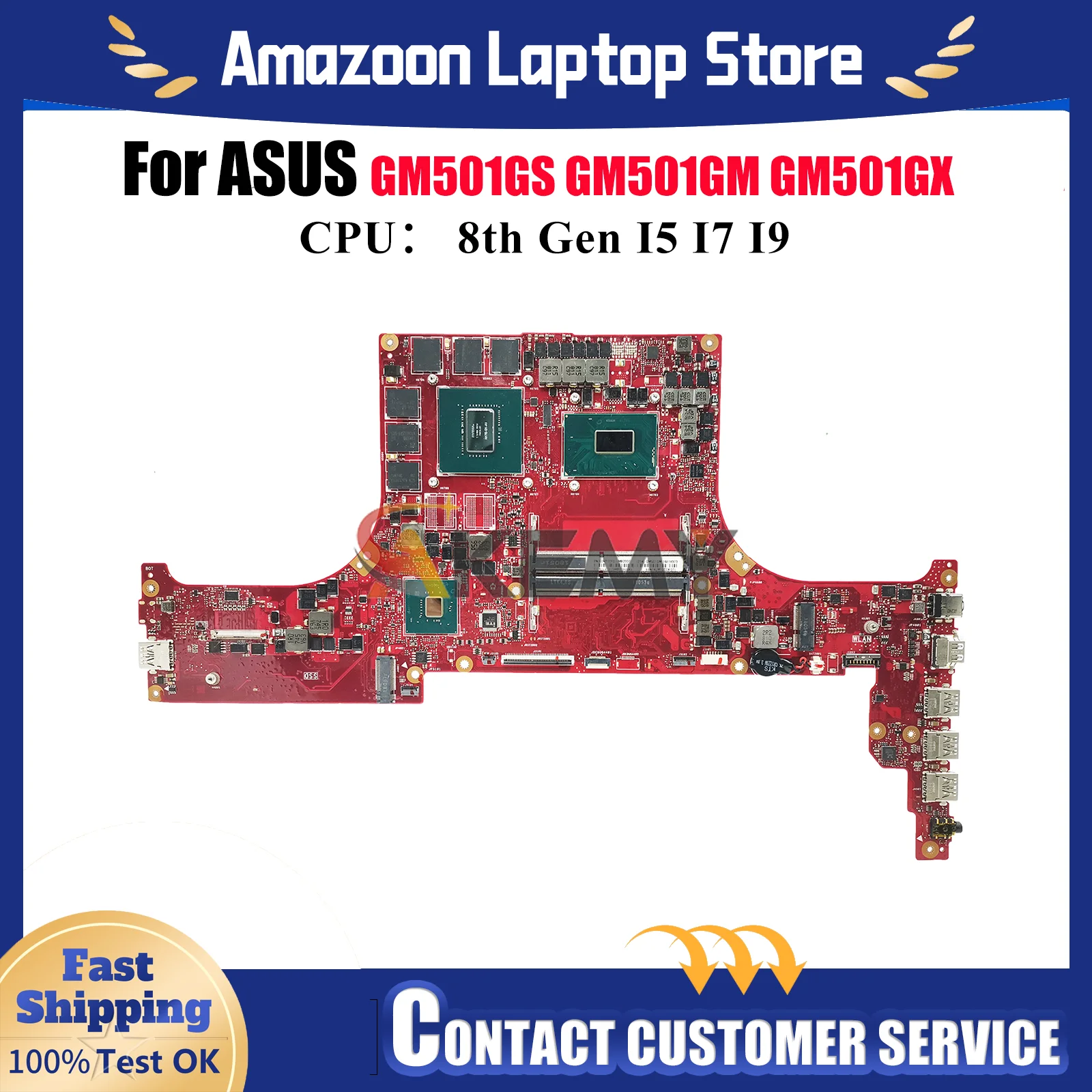 

GM501GM Laptop Motherboard For ASUS ROG Zephyrus M15 GM501GS MW501G GM501GM GM501G GM501GV GM501G GM501GX Mainboard I5 I7 I9 CPU