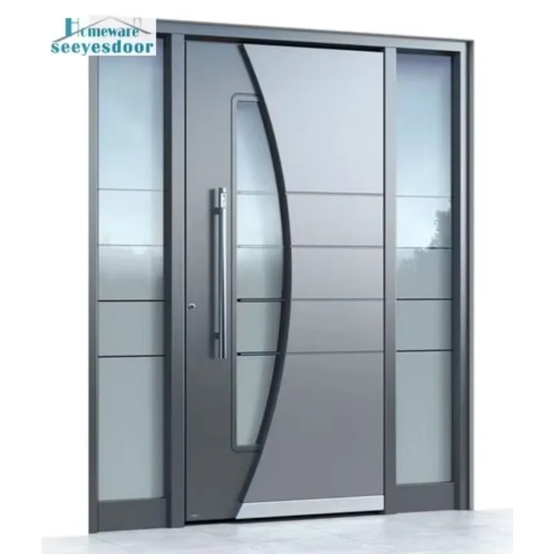 أبواب أمان أمامية أمامية من الزجاج البلوري المعدني الحديث من Seeyesdoors للفيلا