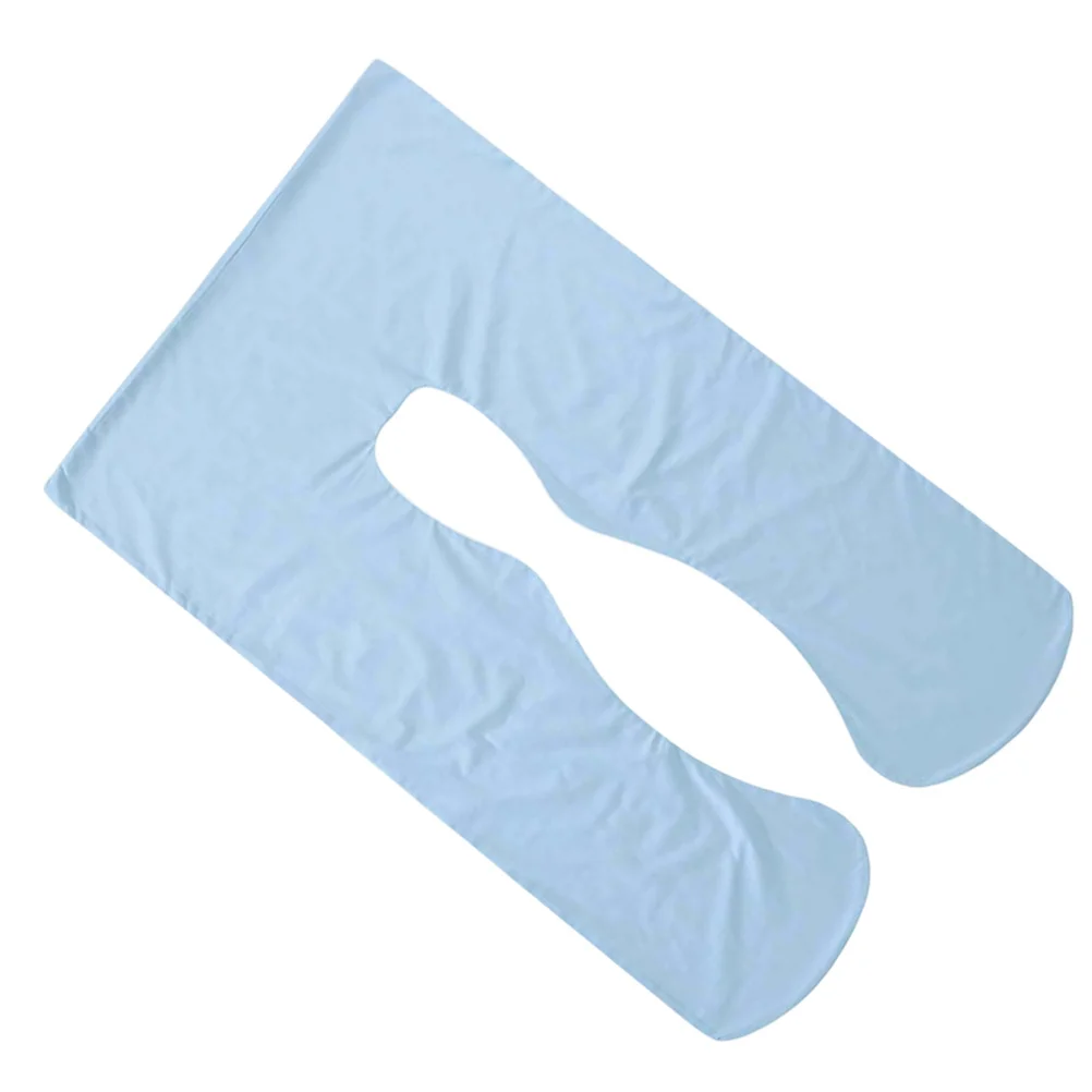 

1Pcs Pregnant Supporter U-Shape Pillow Case Sky Blue Pregnancy Pillow Cover Comfortable Arm Body Cushion Pregnant Supporter