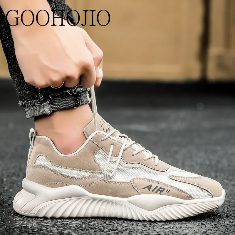 Men Mesh Casual Shoes Comfortable Breathable Male Shoes Thick-soled Ligh Soft Running Gym Men Shoes Sneakers Jogging All-match