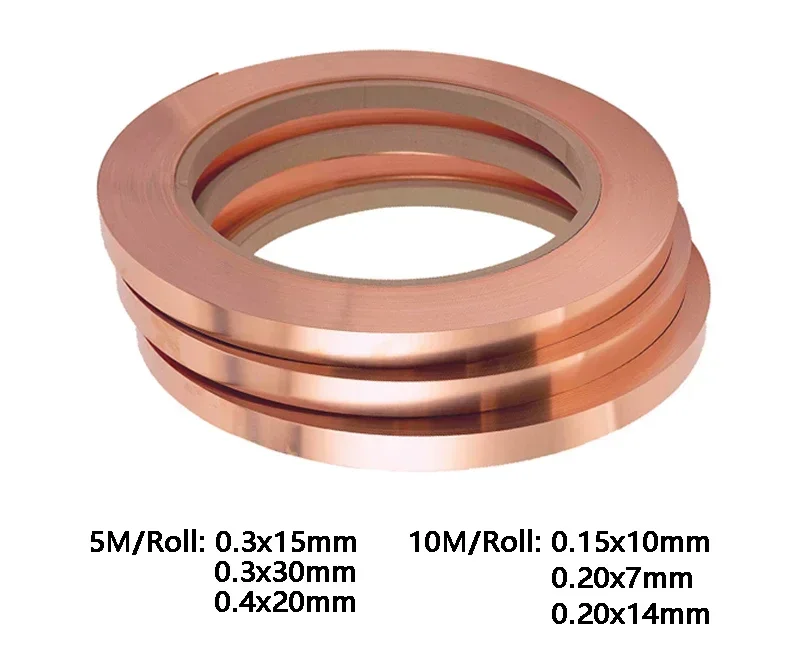 

5/10M Length 0.15/0.2mm Thickness Pure Copper Strip for 18650/21700 Battery Welding Welder Machine Contractors & DIY Projects