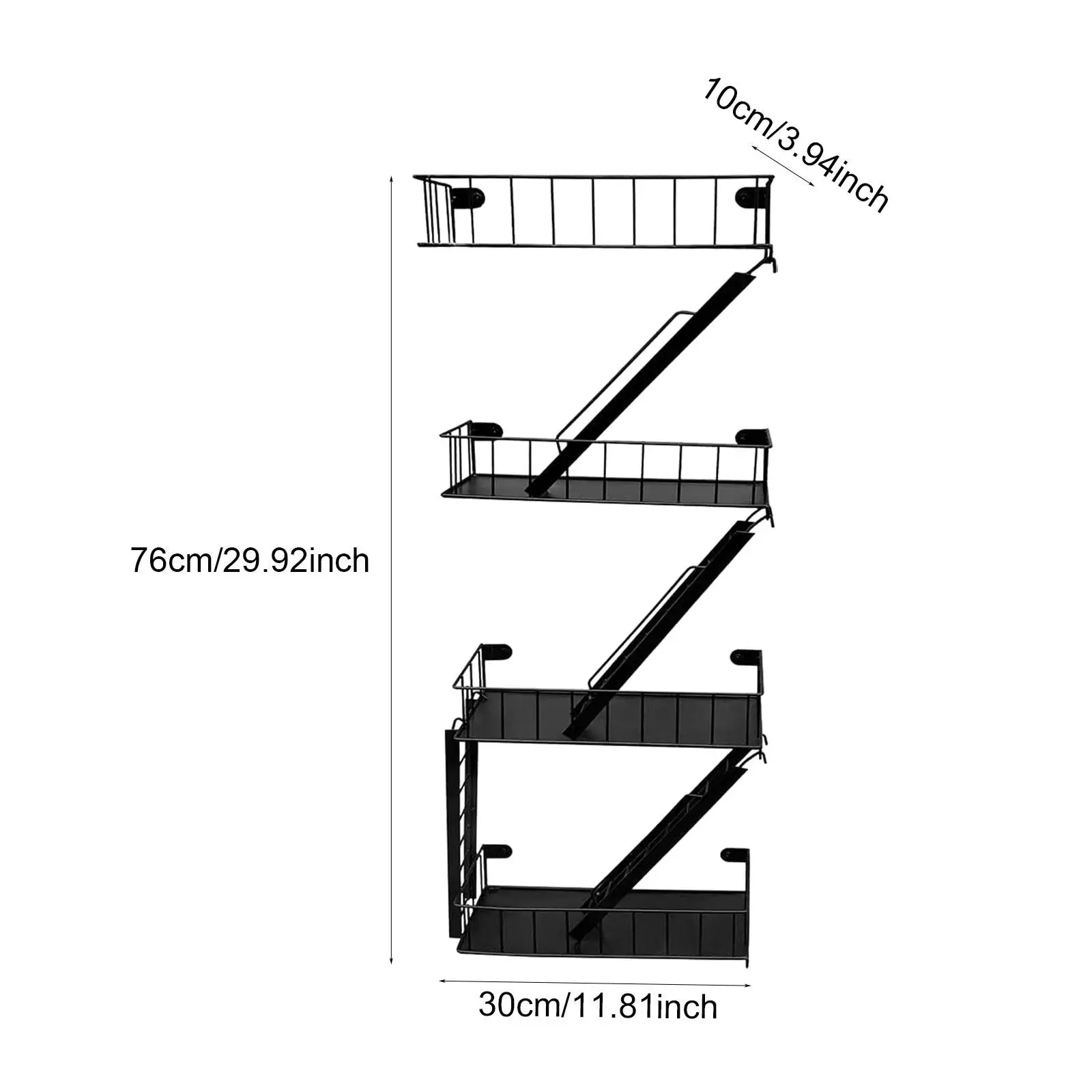 Iron Art Wall Decorative Shelf Modern Floating Rack Wall Shelf Organizer for Living Room Bedroom Balcony