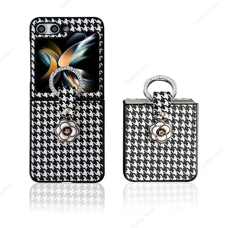 Luxury Phone Case For Samsung Galaxy Z Flip 5 4 3 Flip5 Cover Galaxy Z Flip4 ZFlip5 Flip4 Shell Protective Case Z Flip 5 Funda