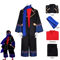 Hot Game Error Sans Cosplay Costume Anime Frisk Blue Trench Pants Uniform Suit and Scarft Set Halloween Party Role Sans Clothing