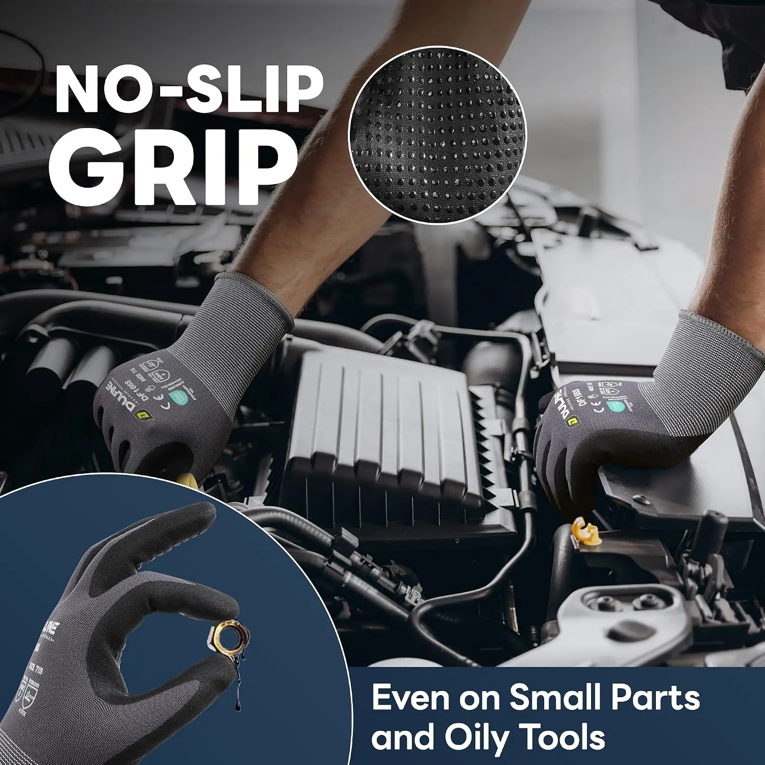 6 Pairs Touchscreen Work Gloves, MicroFoam Nitrile, General Purpose & Home Improvement view 4