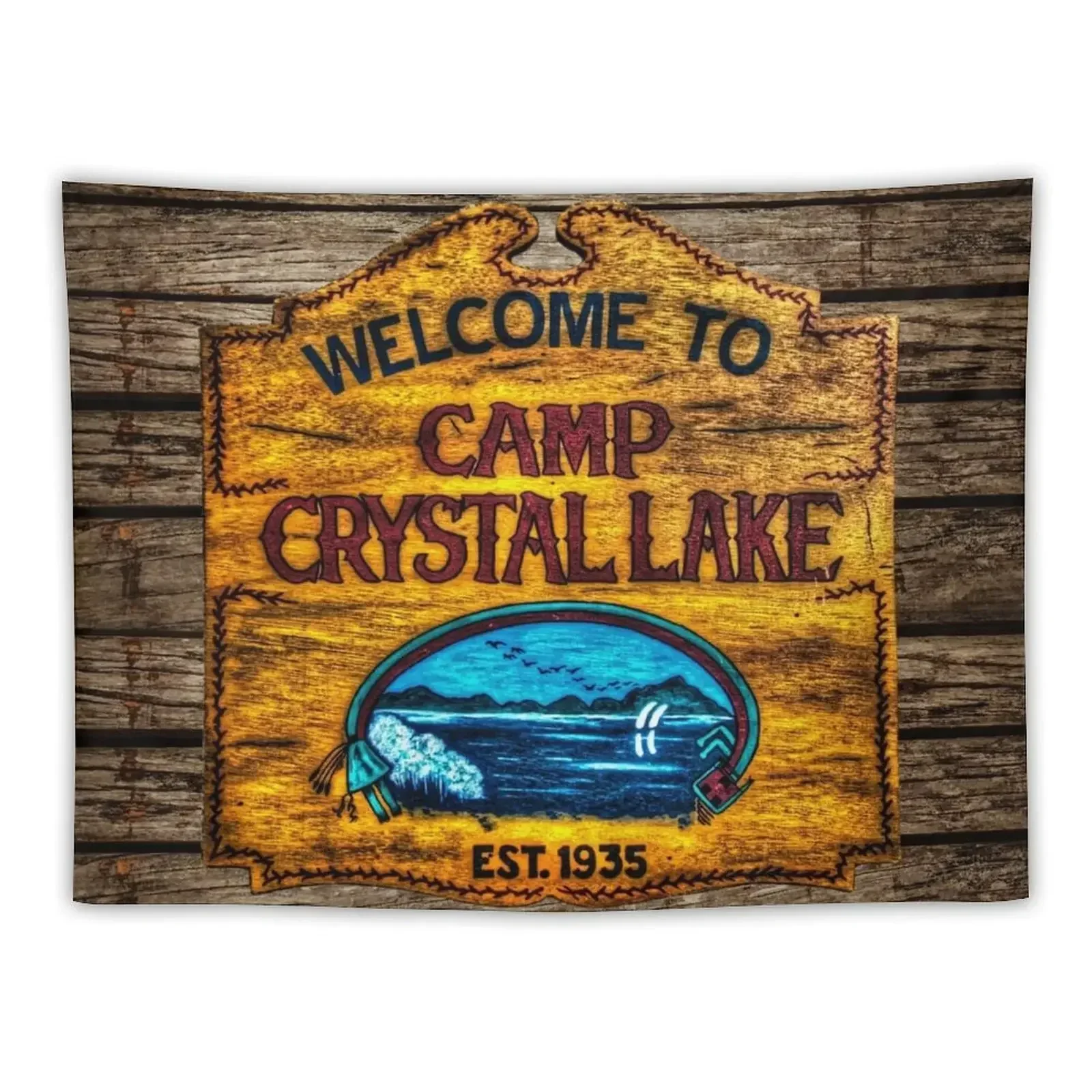 

Camp Crystal Lake Tapestry Room Aesthetic Room Decor For Girls Room Aesthetic Decor Wall Deco Tapestry