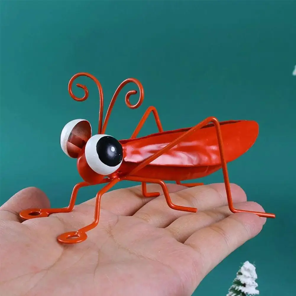 Garden Cute Metal Grasshopper Statue Decoration Outdoor Backyard Statue Yard Patio Grasshopper Garden Decorations Art D7t2