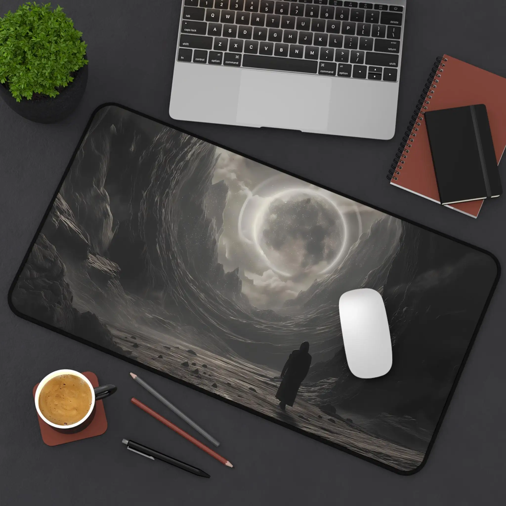 

Valley Art Mousepad,Non-Slip Waterproof Black and White Gaming Mouse Pad,Office Desktop Decoration, Suitable for Work and Gaming