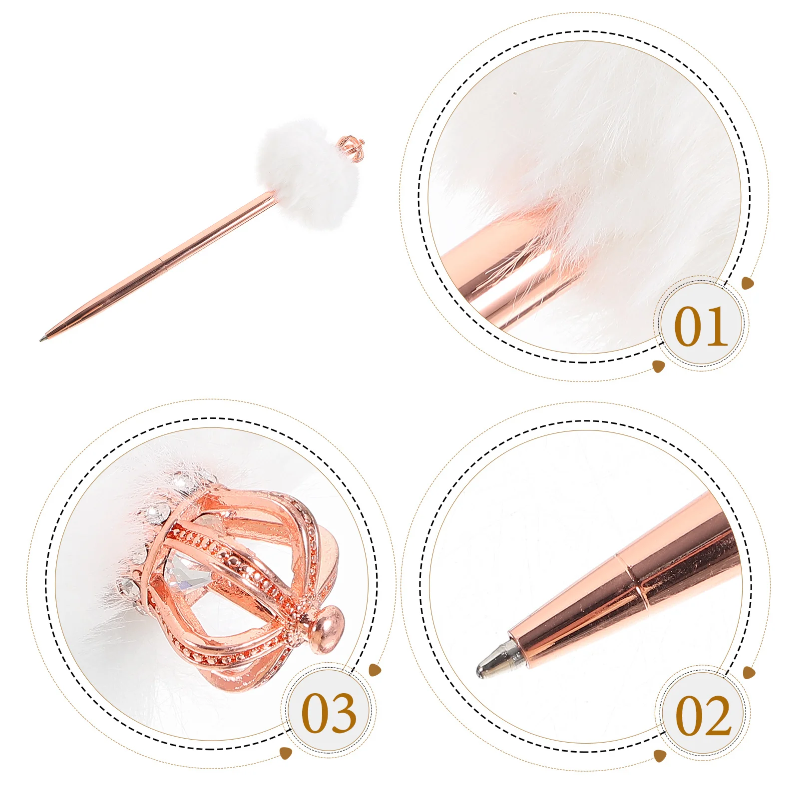 2 قطعة قلم حبر جاف للطلاب للمدرسة قلم لطيف للمكتب هدية للمعلمين أقلام كتابة سلسة مزخرفة #1