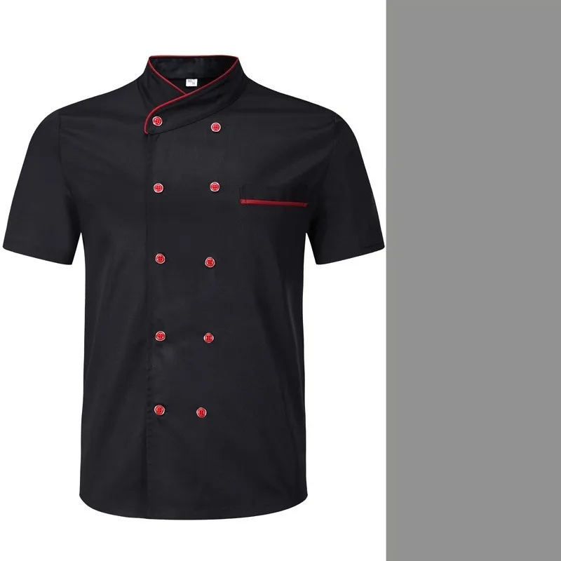 Chef Work Clothes Men Short-sleeved Back Kitchen Clothes Women Catering Workwear Long-sleeved Hotel Hotel Chef Clothing Summer