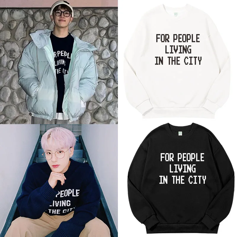 PENTAGON the Boyz ex Felpa ampia con stampa rotonda Ne Overhead Street Sle Cotton Long Sve Abbigliamento casual