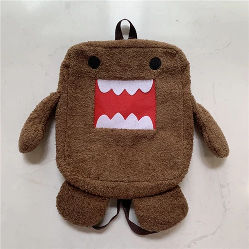 Imagen 2 del producto Mochila de felpa Domo Kun para niños, mujeres y hombres, lindas bolsas Kawaii, mochila escolar de dibujos animados de Anime, mochila escolar, mochila