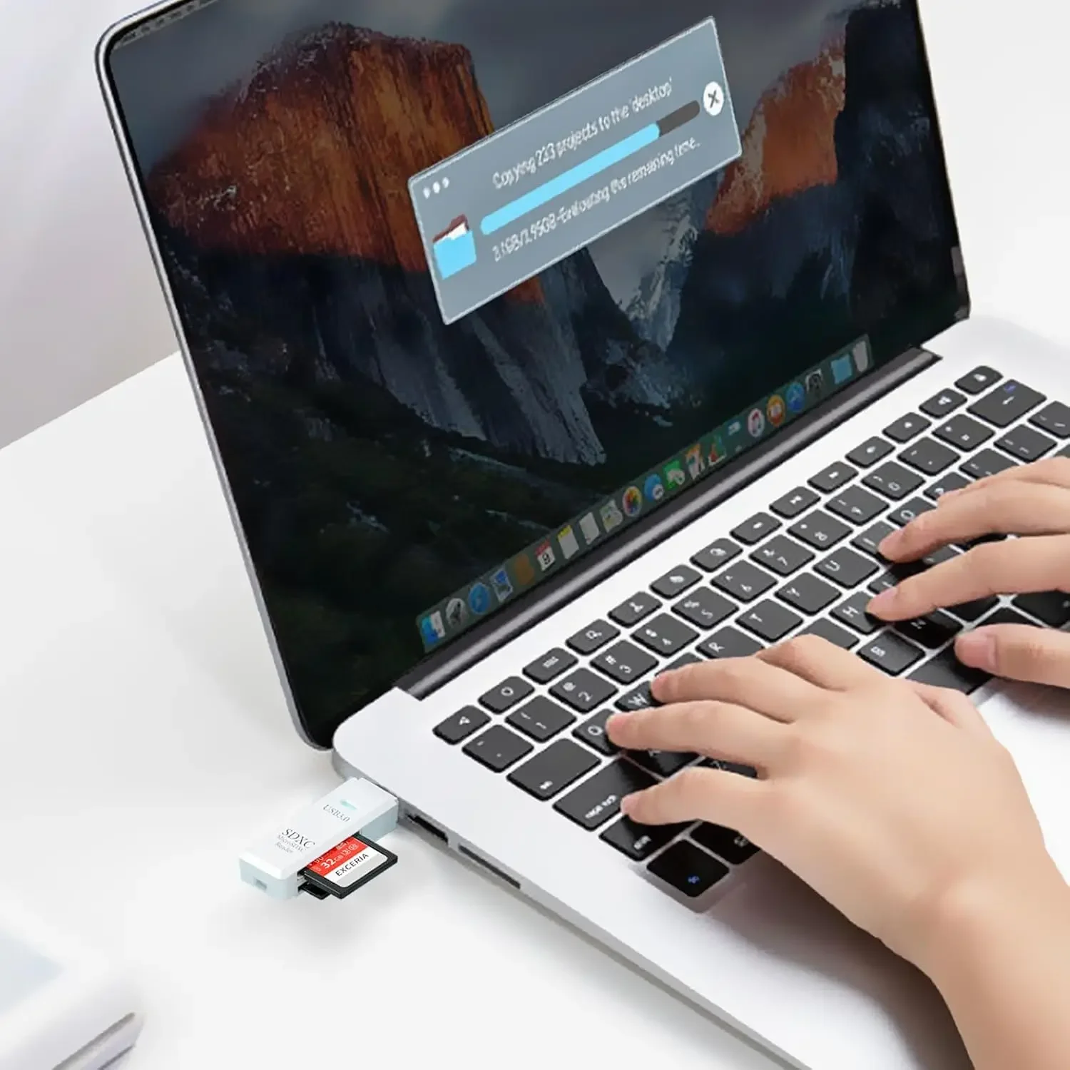 2-in-1 USB Card Reader, SD/TF Memory Card Adapter, USB Flash Drive for PC Laptops