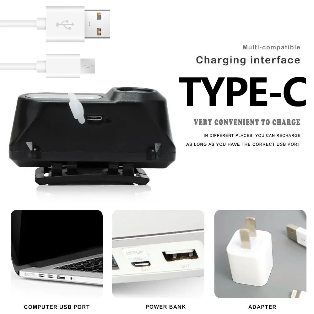 XPE + COB مصباح أمامي صغير قابل لإعادة الشحن LED رئيس مصباح يدوي مقاوم للماء رئيس مصباح الصيد الصيد ضوء العمل في الهواء الطلق التخييم كشافات