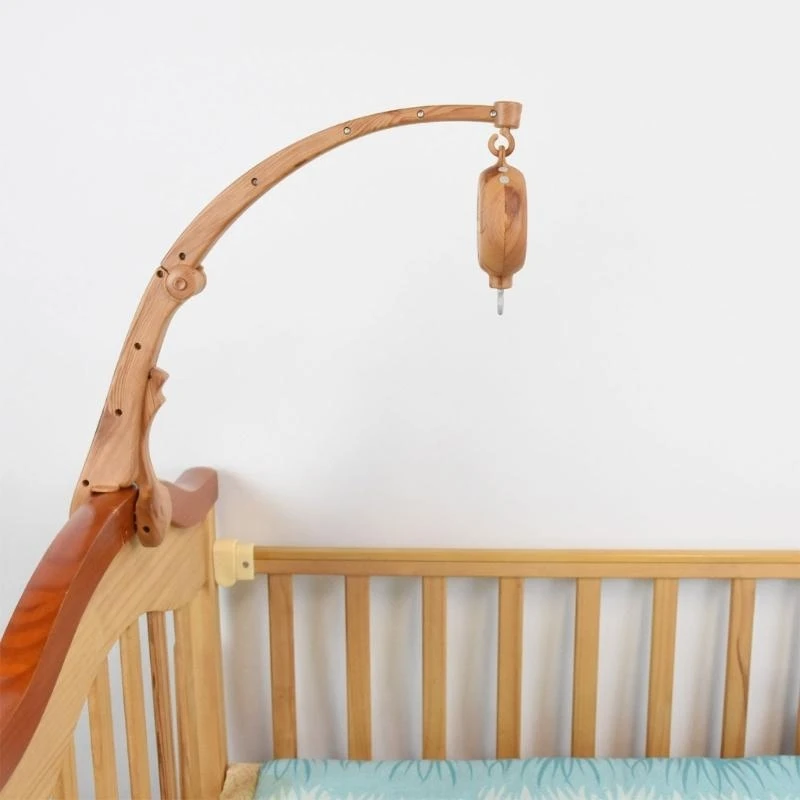 ベビーベッド 音楽玩具 男の子または女の子用 オルゴール 35個の子守唄付き 木目調 15UB