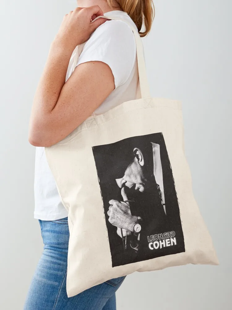 

Leonard Cohen Singer Leonard Cohen Leonard Cohen Tee Tote Bag Woman shopper bag reusable grocery bags shopping bag logo