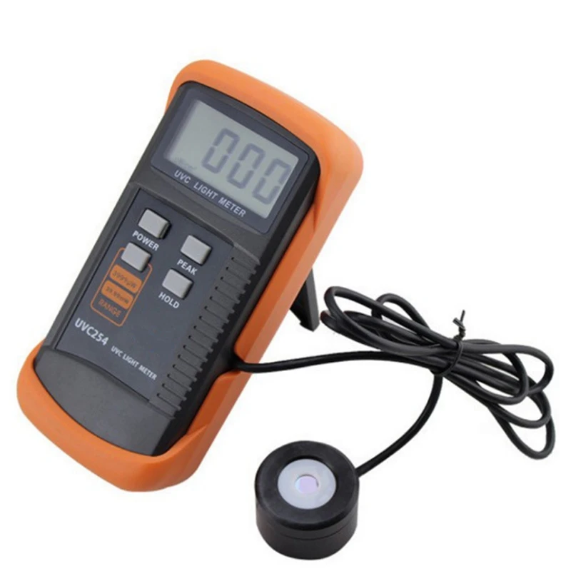 

UVC254 UVC Light Meter Narrow-band Spectrum 248nm-262nm Digital UV Radiation Intensity Detector Resolution:1uW/cm2 UV Meter