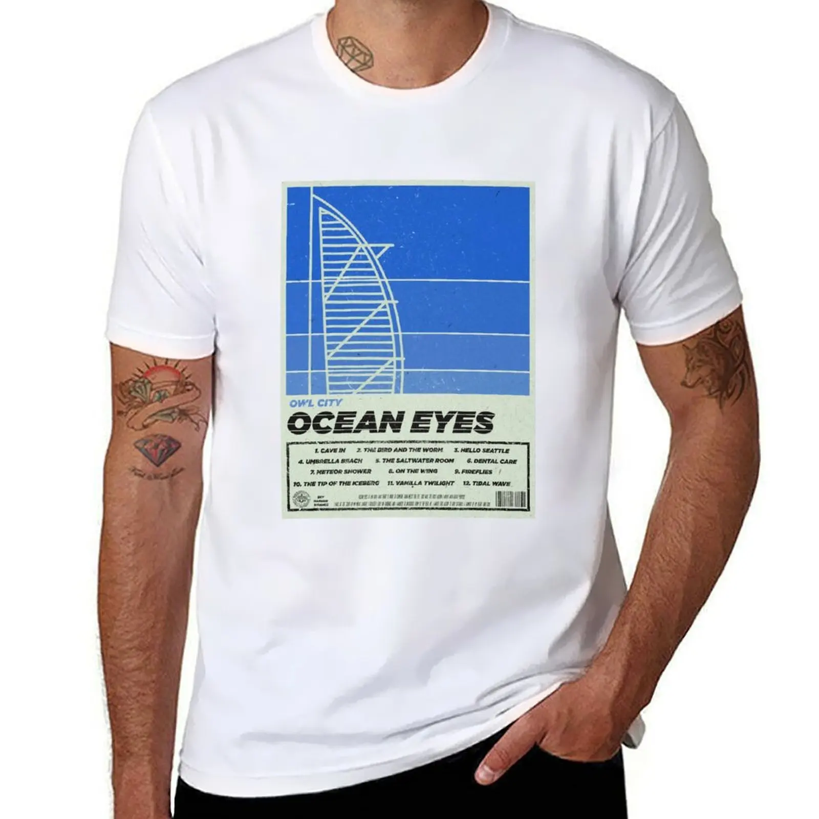 

Owl City - Ocean Eyes Retro Poster T-Shirt t shirt for man 100 percent cotton t shirts for man slim fit T-Shirt