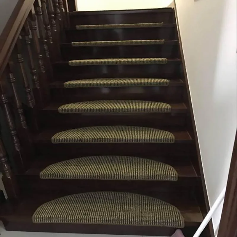Custom Design Home Sisal Stair Runner Mat Non slip Hallway Runner Stairs Rugs view 5