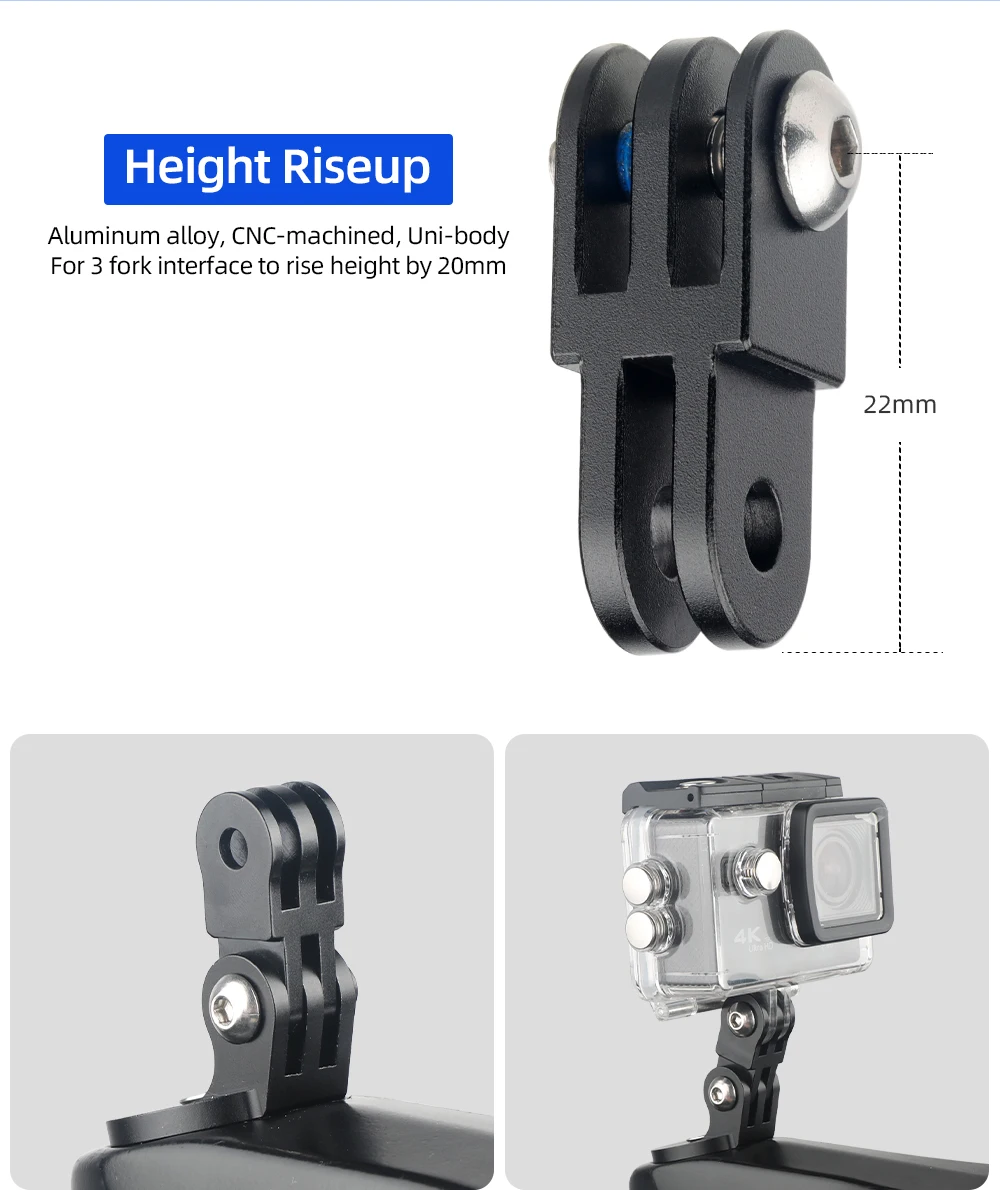 Fahrrad 28,6mm Headset Top Verlängerung Halter Standard Stecker Passt Action Kamera Geschwindigkeit Computer Multi-gerät Universal Für Fahrrad – Detail 13