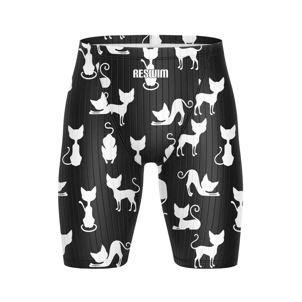 New Men's Printed Swim Jammer Swimsuit Swimming Trunks Water Sports Shorts Surf Beach Suit Endurance Athletic Training Swimwear