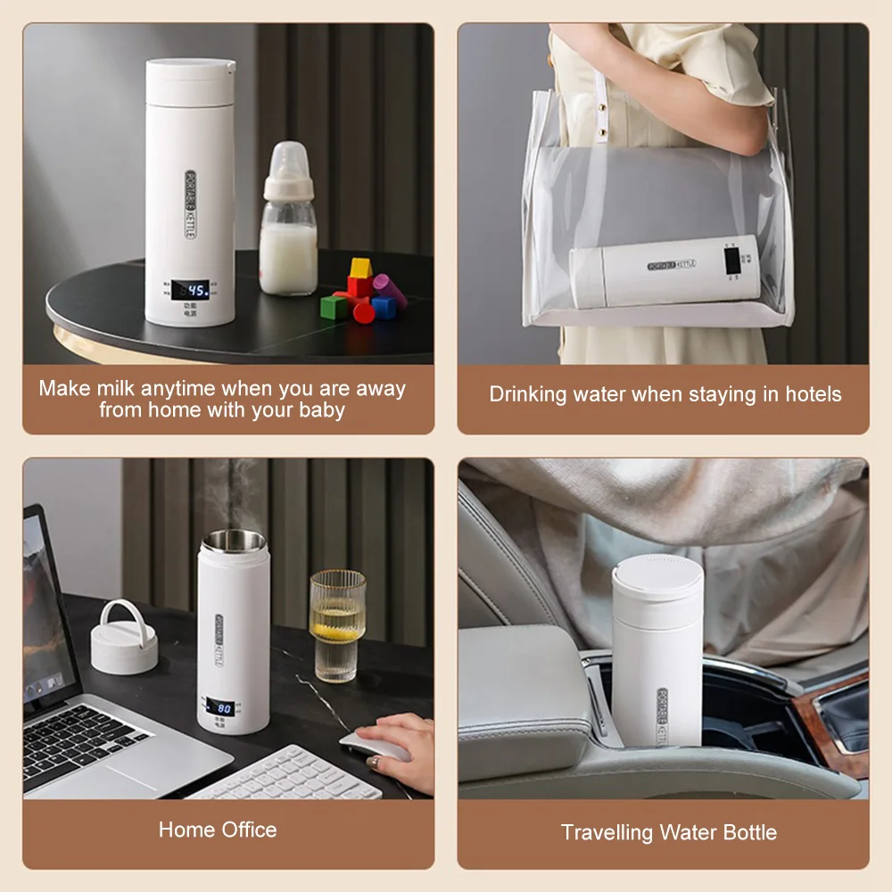 Intelligent Temperature Control Thermos Portable Electric Kettle Tea Coffee Cup Travel Automatic Temperature Control Cup