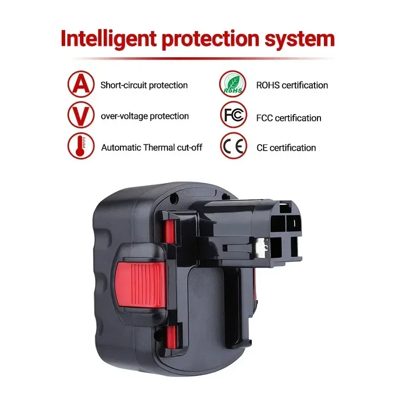 بطارية قابلة للشحن لبوش BAT038 BAT040 BAT140 BAT159 BAT041 3660K NI-CD PSR GSR GWS GHO 14.4V البطارية