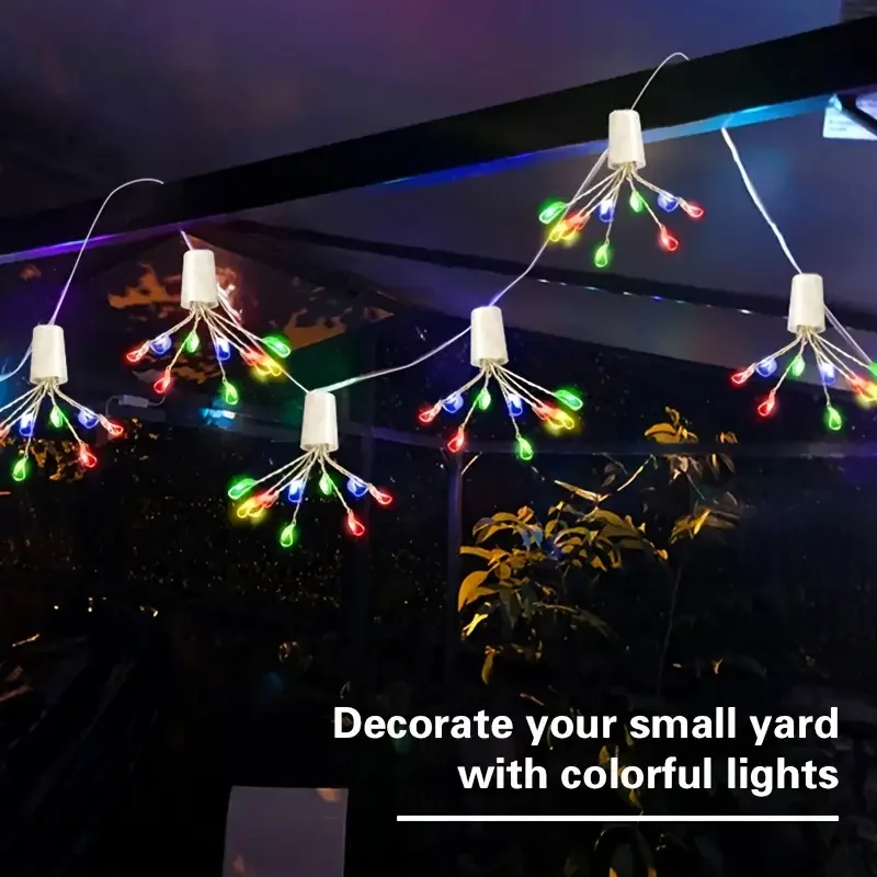 Copper Wire LED String Lights 50/100LED MultiColor 8 Modes Firework Fairy Lights USB Powered with Control for Christmas New Year