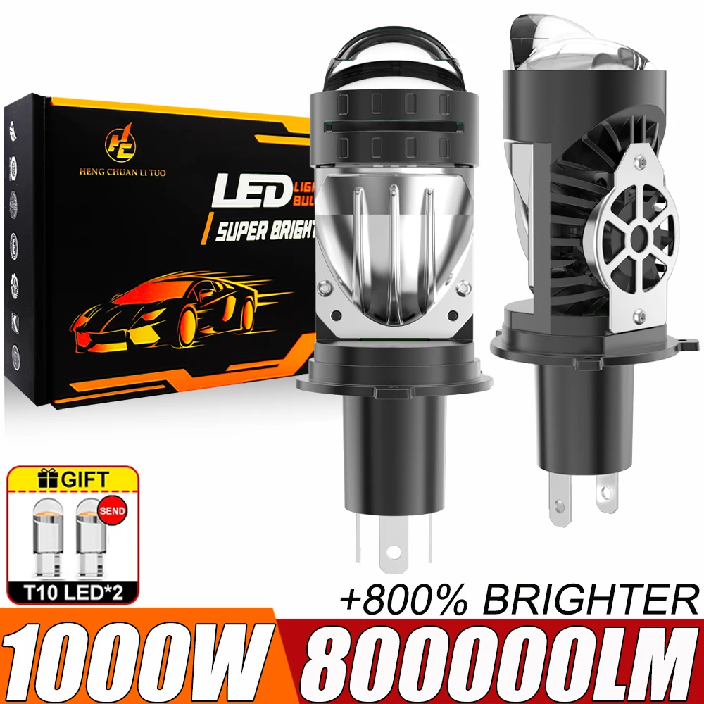 

H4 Auto Lamp Mini Lens LED H4 Bulbs Headlight 800000LM Car Motorcycle Hi/ lo beam Dual Projector Len LED Automotive Moto 12V 24V