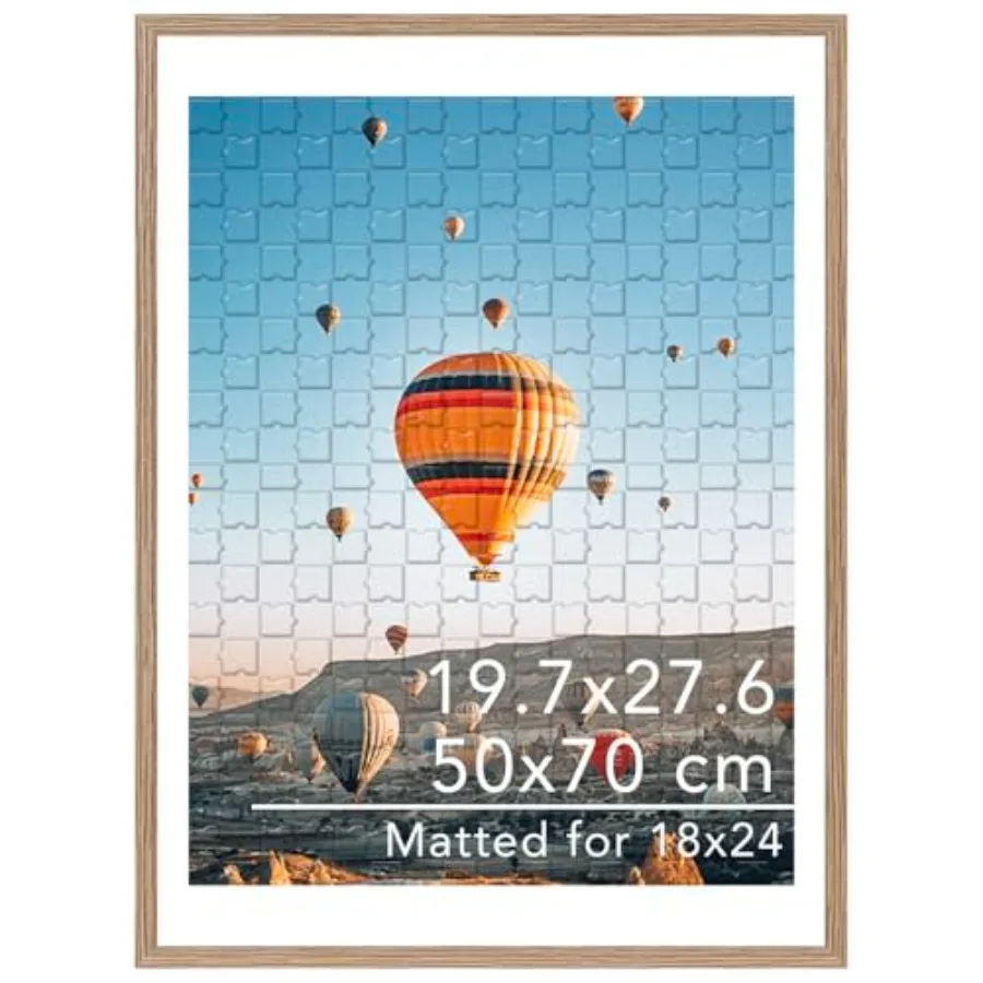 

Рамка для пазлов 19,7x27,6 дюймов для пазлов 50x70 см, постеров, фотографий, картин, 18x24 с паспарту или 19,7x27,6 без паспарту, для настенного крепления 19.