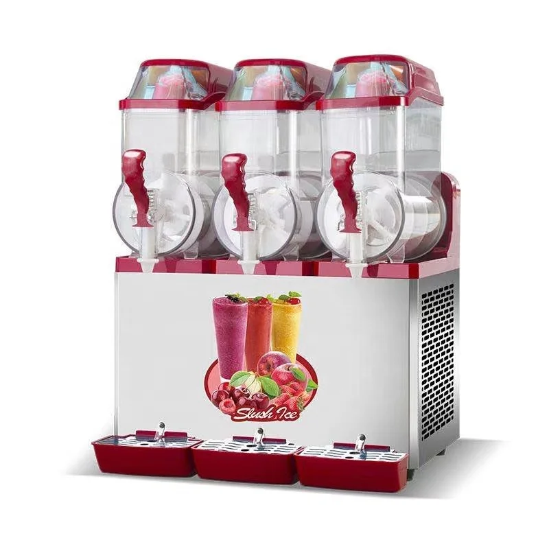 wholesale ice slush machine 12L*3 frozen commercial slushy machine juice smoothie margarita machine frozen drink