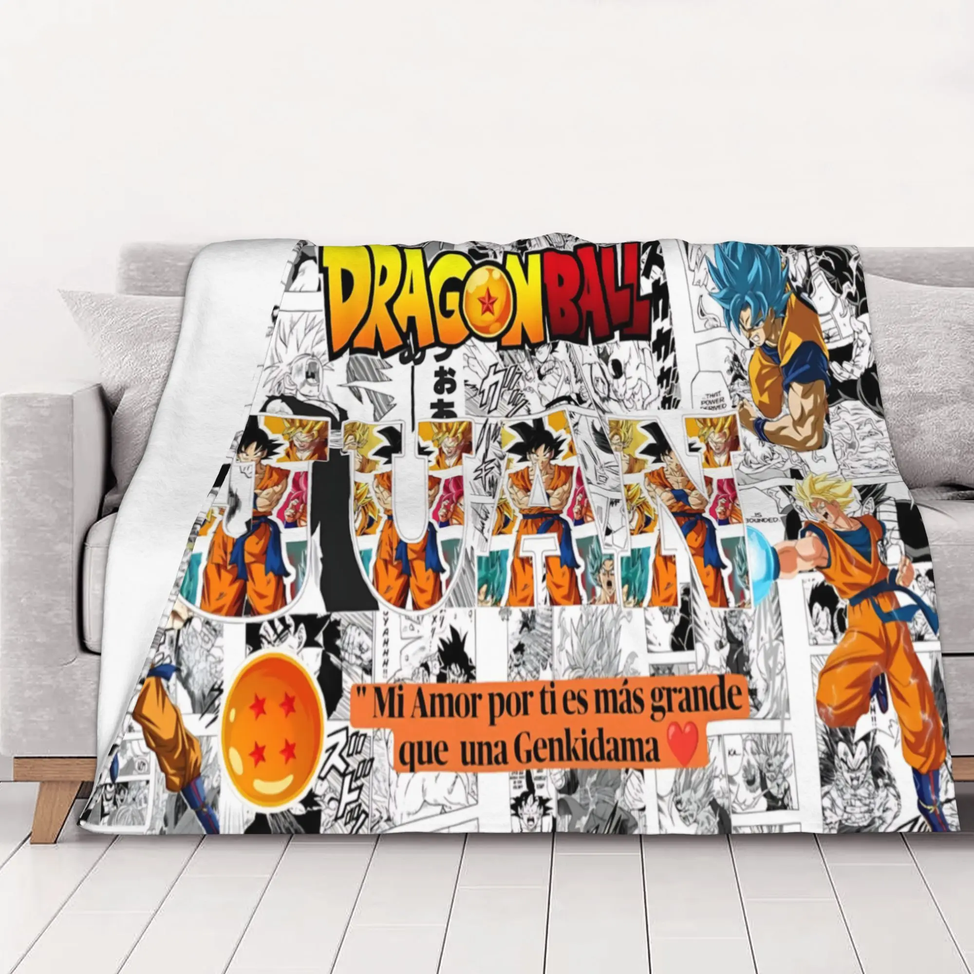 1PC Son Goku Anime Dragon Balls home room decorations Winter Blankets for Adults Bedding Home Interior Sofa Knee