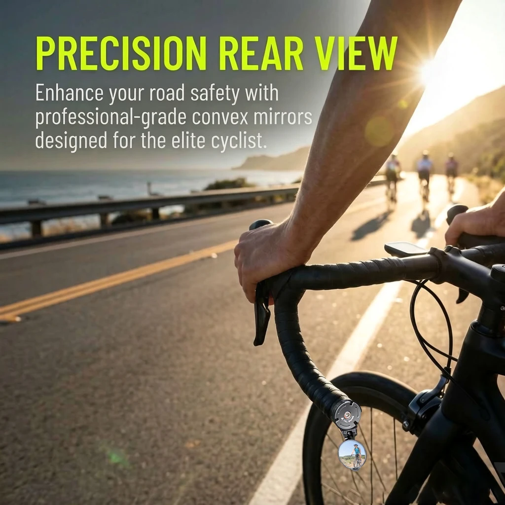 

SSUNTAK Bike Bar End Rearview Mirror,360° Adjustable Wide-Angle Mirror for 16-22mm Handlebar, Road/Mountain Bike Accessories Use