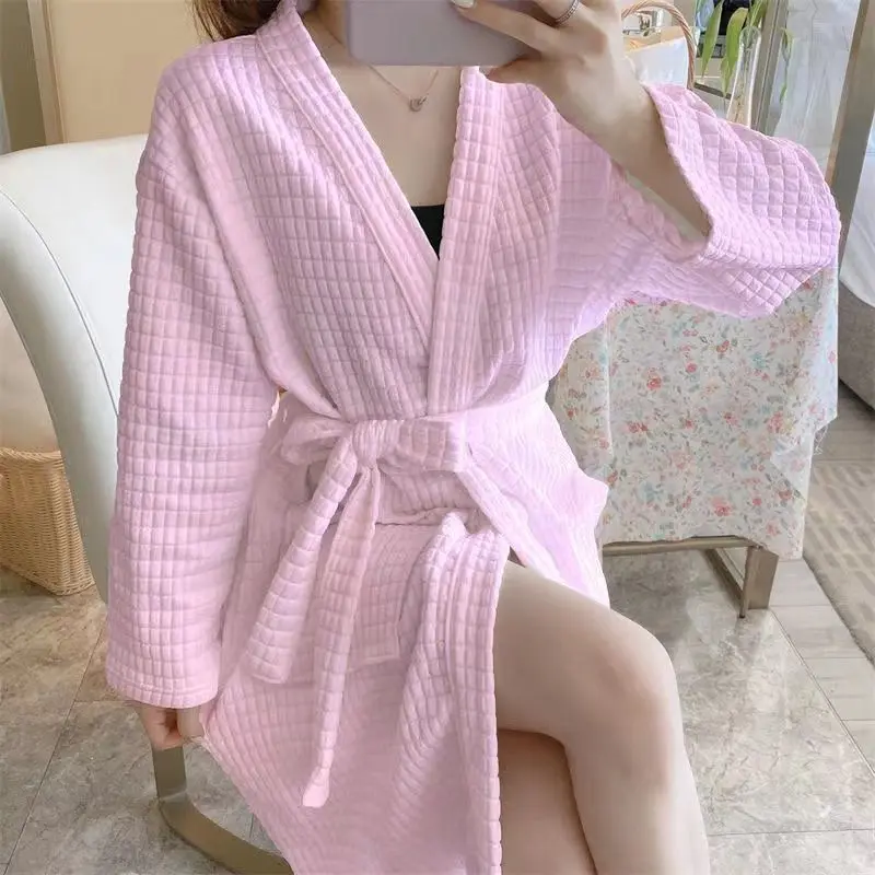 

Robes Women Thicken Minimalist Pure Loose Home Autumn Fashion Unisex Korean Style Female Lounge Wear Pockets Classic Cozy Casual