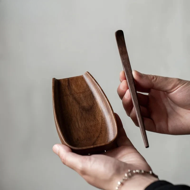 

Набор из трех предметов, совок для чая из китайского ореха, роскошный половник для домашнего обучения, оборудование для чайных сервизов Dahongpao, украшения, ремесло